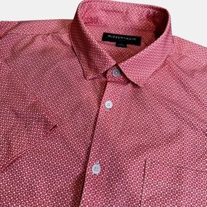 Mizzen+Main Leeward Mens Red Pattern‎ Short Sleeve Button Down Shirt Large